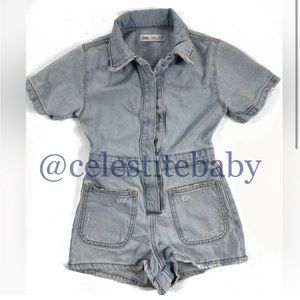 Zara Girls Denim Jumpsuit